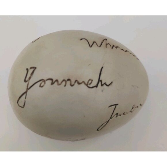 6 Ceramic Painted Bird Egg in Nest Artisan Farmhouse Decor 3.5" For Craft DIY - Picture 16 of 16